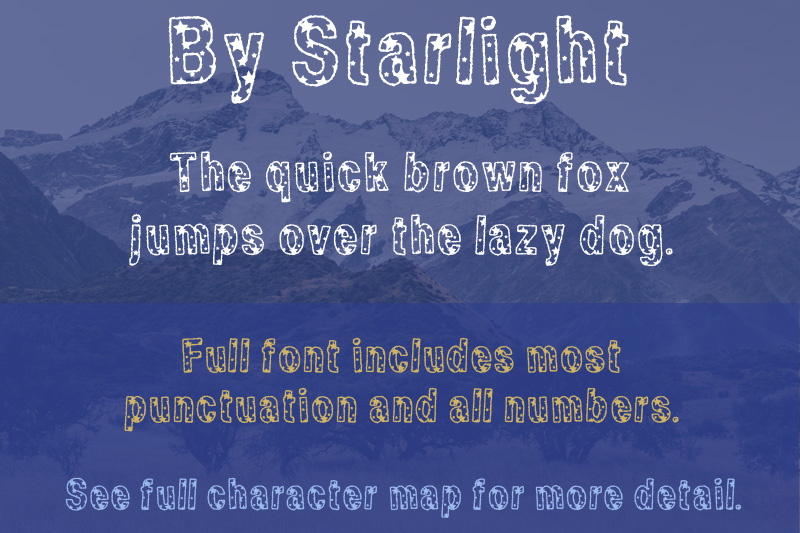 By Starlight font sample